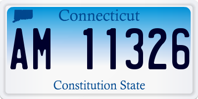 CT license plate AM11326
