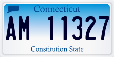 CT license plate AM11327