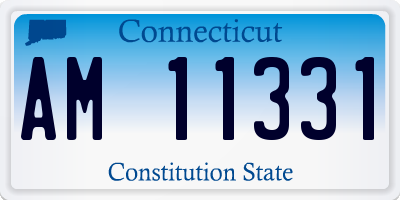 CT license plate AM11331