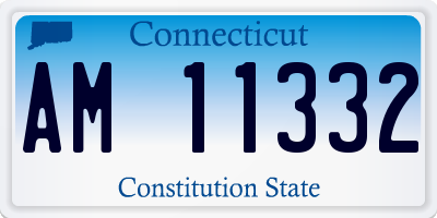CT license plate AM11332