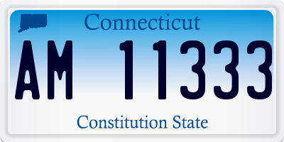 CT license plate AM11333