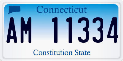 CT license plate AM11334