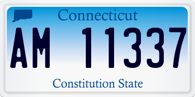 CT license plate AM11337