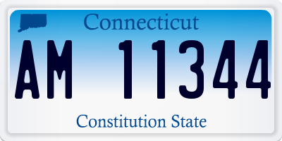 CT license plate AM11344