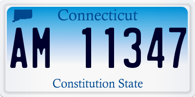 CT license plate AM11347
