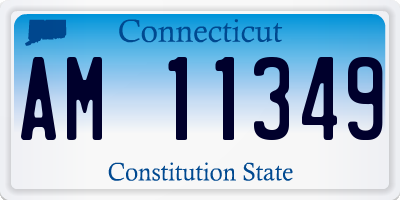 CT license plate AM11349