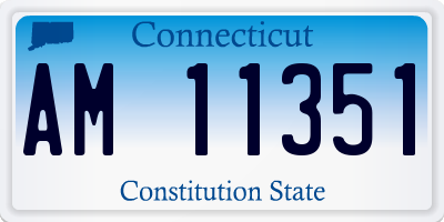 CT license plate AM11351