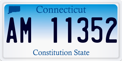 CT license plate AM11352