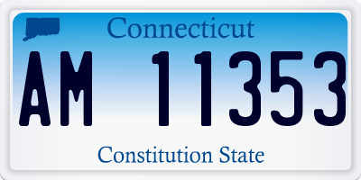CT license plate AM11353