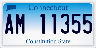 CT license plate AM11355