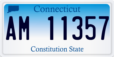 CT license plate AM11357