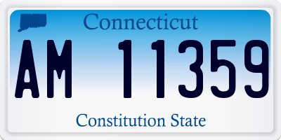 CT license plate AM11359