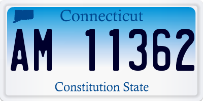 CT license plate AM11362
