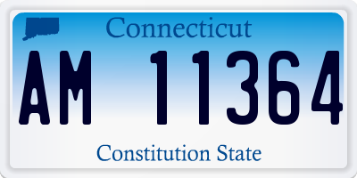 CT license plate AM11364