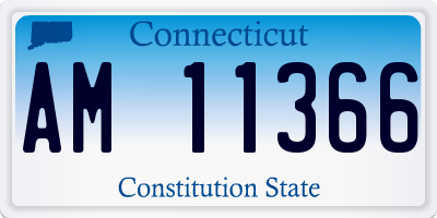 CT license plate AM11366