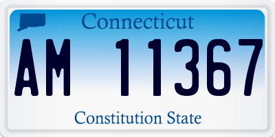 CT license plate AM11367