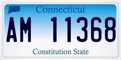 CT license plate AM11368