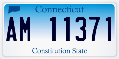 CT license plate AM11371