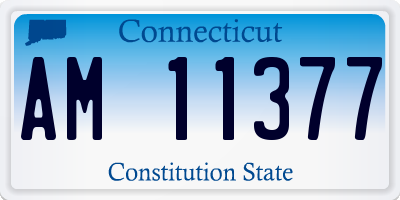 CT license plate AM11377