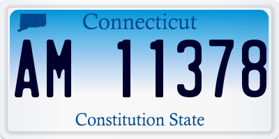 CT license plate AM11378