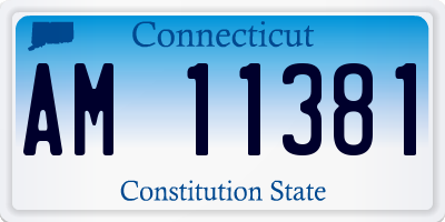 CT license plate AM11381