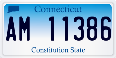 CT license plate AM11386