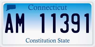 CT license plate AM11391