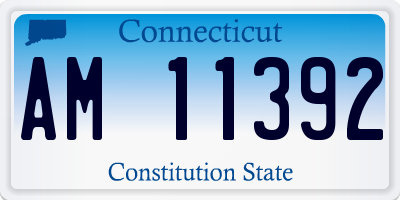 CT license plate AM11392