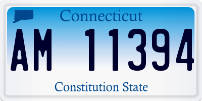 CT license plate AM11394