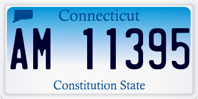 CT license plate AM11395