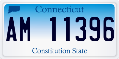 CT license plate AM11396