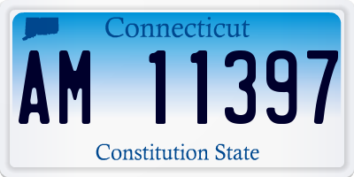 CT license plate AM11397