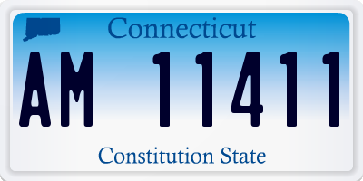 CT license plate AM11411