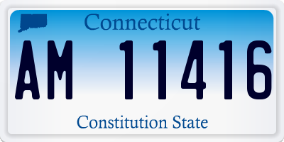 CT license plate AM11416