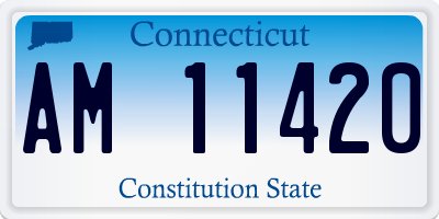 CT license plate AM11420