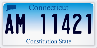CT license plate AM11421