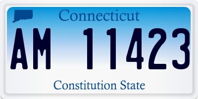 CT license plate AM11423