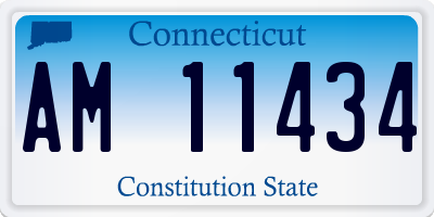 CT license plate AM11434