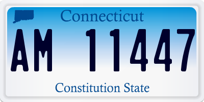 CT license plate AM11447