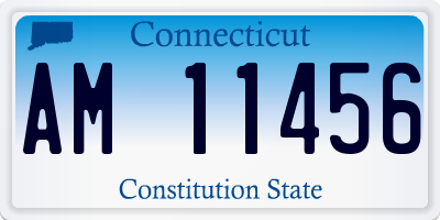 CT license plate AM11456