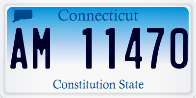 CT license plate AM11470