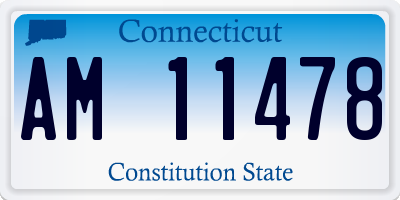 CT license plate AM11478