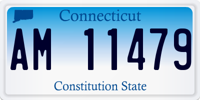 CT license plate AM11479