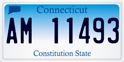CT license plate AM11493