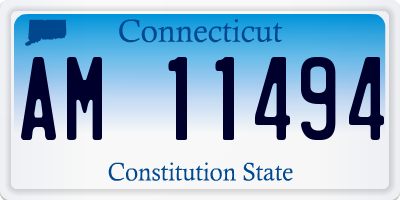 CT license plate AM11494