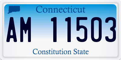 CT license plate AM11503