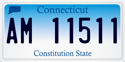 CT license plate AM11511