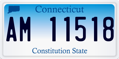 CT license plate AM11518