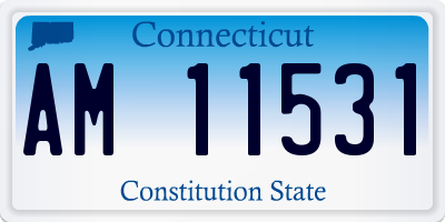 CT license plate AM11531