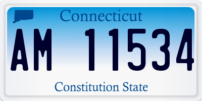 CT license plate AM11534